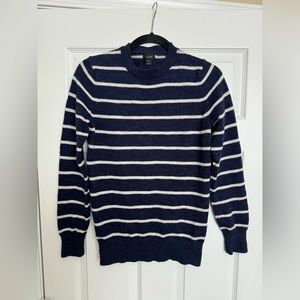 J. Crew fisherman stripe cotton crewneck sweater